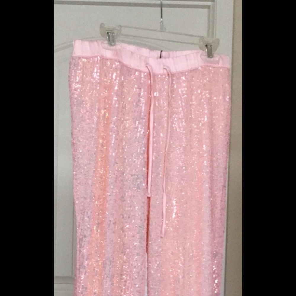 Pink Sequin Victoria Secret Pants